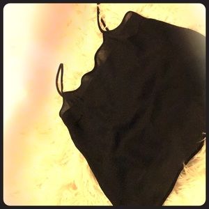 Sheer woman’s black top